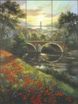 Mountain Valley Tile Backsplash Nenad Mirkovich Landscape Ceramic Mural NMA023 New. Price: $125.00.