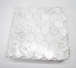 Lot Of 6 Msi Carrara White 2" Hexagon Honed Marble Mesh Mounted Mosaic Tiles New. Price: $74.99.
