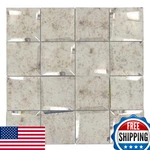 Diflart Light Antique 3X3" Beveled Peel & Stick Mirror Backsplash Tiles 32-PACK New. Price: $50.19.