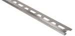 Schluter Quadec Brushed Stainless Steel 3/8" X 8'-1/2" Metal Tile Trim Profile New. Price: $80.00.