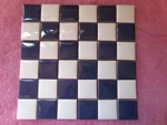 Case Equipe Floor Wall Blue & Wh. Checkered Ceramic Tiles Mosaic 10 Sq Ft 12" Open. Price: $85.00.