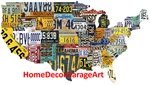 United States License Plate Map Cutout Shape, Flat Metal Wall Art Hdga New. Price: $67.96.