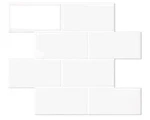 Stickgoo 10-SHEET Peel-and-stick Subway Backsplash Tile White Kitchen Bathroom Open. Price: $19.90.