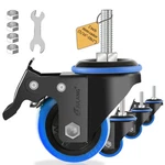 Julang 2 Inch Wheels 5/16" Threaded Stem Casters Set Of 4 Heavy Blue New. Price: $23.66.