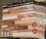 Lot 10 Sheets Soft Washable Self Adhesive Tan Brown & White Wall Tile 12X12" New. Price: $38.99.