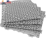 Pack 12" X Interlocking Rubber Bathroom Flooring Tiles Non-slip Splicing New. Price: $45.75.