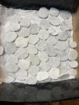 Capri Blue Round Mosaic Mat Tile Marble Stones Pieces Msi 40MM Open. Price: $30.00.