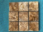 Golden Rustic Ceramic Tile Sheet Mesh Backing Appr 2X2 Squares Of 9 New. Price: $8.00.
