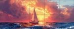Sailing Tile Backsplash Designs Ceramic Nautical Mural WDW195 New. Price: $199.95.