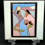 Vtg Arius Santa Fe 8" Mesa Women White Trivet 1988 Used. Price: $19.95.