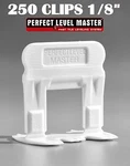 1/8" T-lock 250 Clips Perfect Master Tile Leveling System Spacers New. Price: $68.00.
