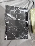 32PC Peel & Stick Backsplash Wall Tile, 4"X 8" Pvc Glossy Black Marble Urcolor New. Price: $23.06.