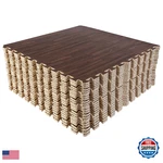 Foam Floor Tiles - 96SQFT Wood Grain Interlocking Border Play New. Price: $127.92.