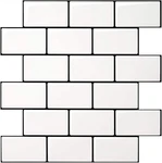 ART3D Peel And Stick Backsplash For Kitchen White Subway 10 Tiles Thicker Design New. Price: $26.99.