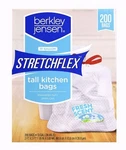 Berkley Jensen 13 Gallon Trash Bags, 200 Ct. Tall Kitchen Drawstring White Bulk New. Price: $29.99.