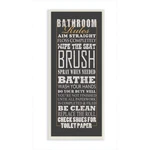 Stupell Industries Home Dcor Bathroom Rules Black Typography Tall New. Price: $45.65.
