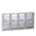 Clearly Secure Glass Block Window 31" X 15.5" Frameless Wave Pattern Non-vented New. Price: $107.94.