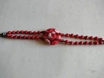 Vintage Solid Silver Hand Carved Red Coral Shu Bracelet Double Strand 8.5" 20 Gr Pre-owned. Price: $39.00.