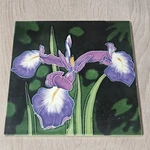 Continental Art Center Iris Tile 8X8 Wall Decor Ceramic Used. Price: $14.90.