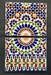 Set Of 2 Ceramic Mosaic Moroccan Tiles 8X10 Cocema Fes Morocco Used. Price: $99.00.