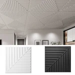 ART3D 12-SHEET Pvc Panel 24"X24" Cover 48SQ.FT. For Ceiling Wall Decor New. Price: $79.99.