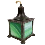 Tiffany Bronze Desk Lamp New York Studio Apollo Green Favrile Art Glass H10CM. Price: $466.41.