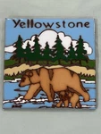 Yellowstone Earthtones 1995 Tile Handcrafted Park Trivet Wall Bear Coaster Used. Price: $24.99.