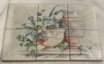 13X8 1/2 Ceramic Terracotta & Ivy Pots Glossy Wall Tile Mosaic CERP2-645 Used. Price: $18.40.