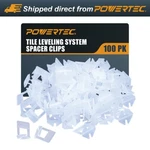 Powertec 1/16" 100 Pack, System Tile Leveler Spacer Clips For Floor And Wall New. Price: $9.99.