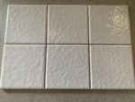 Used Dal Tile Mayan White On Field 4-1/4 X W/ Bigger Spot. Price: $10.00.
