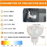 Quartz Glass 82V 300W Projector Bulb Pack For Apollo Kodak New. Price: $45.59.