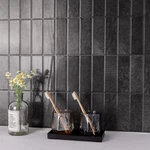 Adodecor Peel And Stick Tile 12X12 Black Self Adhesive Backsplash Large Prem New. Price: $65.19.