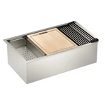 Moen GS181020BUX Workstation Sink 32"X19" 18GA Ss Undermount Single Bowl New. Price: $759.81.
