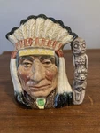 Royal Doulton North American Indian D6614 Toby Mug Dated 1966 Vintage Used. Price: $24.95.