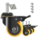Julang Inch Wheels, 3/8 Threaded Stem Casters Set Of 4 Heavy Orange New. Price: $50.99.