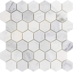 Emser Tile M05WINT1212M2H Marble - 12" Hexagon Wall Winter Frost New. Price: $71.69.