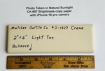 Pc. Light Tan Cream: 2" X 6" Glossy Ceramic Bullnose Tile, Daltile #D-1427 Open. Price: $9.88.