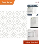 Peel & Stick Floor Tiles White Gray Vinyl Lattice Pattern Easy To Install New. Price: $30.98.