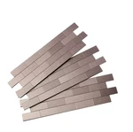 Aspect Peel And Stick Backsplash Subway Matted Metal Tile Stainless A95-50 New. Price: $11.99.
