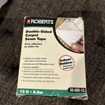 Roberts Indoor Outdoor 15 Ft. Double Sided Carpet Vinyl Tape Roll 50-305-6 New. Price: $8.99.