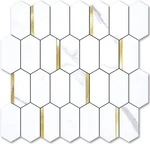 Vamos Tile Long Hexagon Peel & Stick Backsplash - 10 Sheets New. Price: $68.49.
