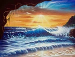 Seascape Sunset Accent & Decor Tile Jeff Wilkie Tropical Art POV-JWA010AT New. Price: $33.95.