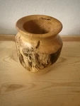 Vintage Unique Aspen Wood Live Edge Hand-turned Vase Rustic Tones Organic 5.75 Used. Price: $27.00.