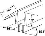 Prime-line 6258 Frameless Shower Door, Bottom Seal 3/8 X 36 In. New. Price: $29.33.