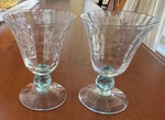 Bryce Crystal Apollo Cerulean Wine Glass -- Set Of 2 Used. Price: $40.00.