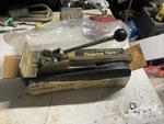 Padded Flooring Jack For Installing Laminate Hardwood Tile Boards Open. Price: $35.00.