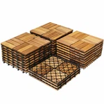 Patiojoy 27PCS Interlocking Tiles Acacia Slat Wood Garden Indoor &outdoor New. Price: $86.99.