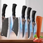 5PCS Professional Kitchen Chef Knife Set Dragon-head Butcher Knives Meat Cleaver New. Price: $41.29.