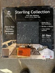 Sterling Collection (20 Tiles) 12" X Black Vinyl Floor Tile, Peel & Stick New. Price: $33.00.