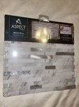 Metal And Composite Peel Stick Backsplash Marble Shine Lot Of 2 Tiles New. Price: $24.00.